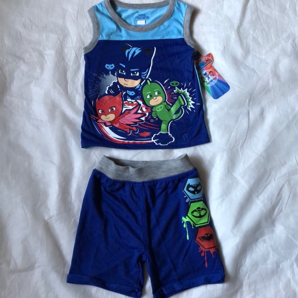 Tank & shorts new toddler boys sizes 2T, 3T or 4T PJ Masks FrogBox/entertainment